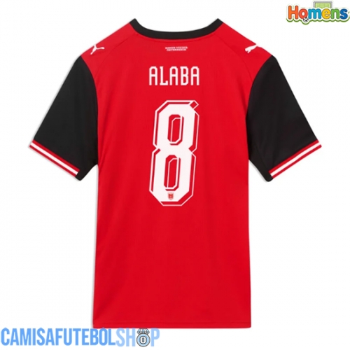 Camisa de time de futebol Áustria David Alaba #8 Replicas 1º Equipamento Mundo 2026 Manga Curta